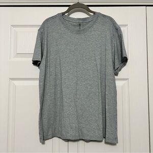 Lululemon All Yours Cotton T-shirt in Heathered Core Medium Grey Size 10 VGUC